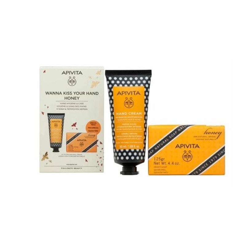 Apivita Honey Hand Cream 50g + Natural Solid Soap 125g